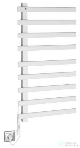 Sapho ELCOR elektromos törölközőszárító radiátor, 480x920x50mm, 128W, matt fehér (EB450)