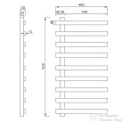 Sapho ELCOR elektromos törölközőszárító radiátor, 480x920x50mm, 128W, matt fehér (EB450)