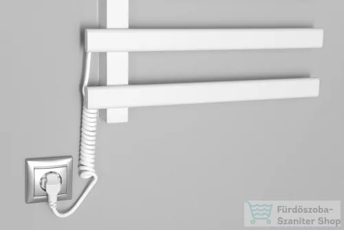 Sapho ELCOR elektromos törölközőszárító radiátor, 480x920x50mm, 128W, matt fehér (EB450)