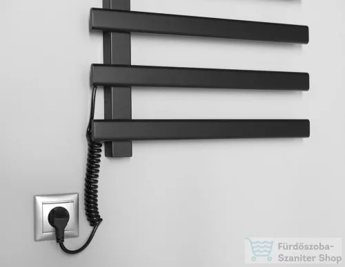 Sapho ELCOR elektromos törölközőszárító radiátor, 480x920x50mm, 128W,matt fekete (EB460)