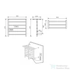 Sapho ELZOR elektromos radiátor, 500x470mm, 50W, matt antracit (EB510)