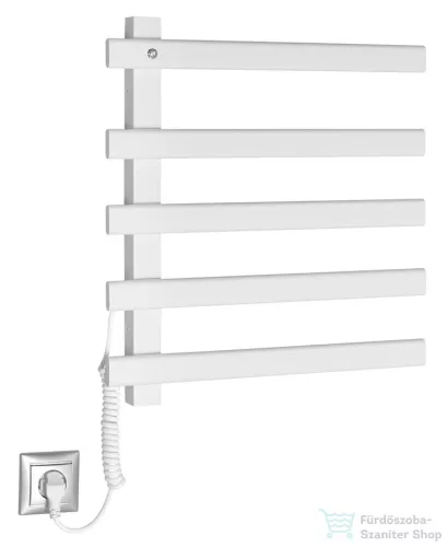 Sapho ELCOR elektromos törölközőszárító radiátor, 480x520x50mm, 85W, matt fehér (EB520)