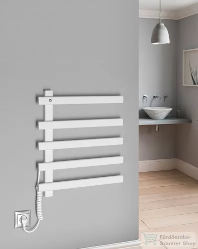 Sapho ELCOR elektromos törölközőszárító radiátor, 480x520x50mm, 85W, matt fehér (EB520)