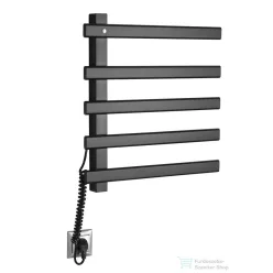   Sapho ELCOR elektromos törölközőszárító radiátor, 480x520x50mm, 85W, matt fekete (EB530)