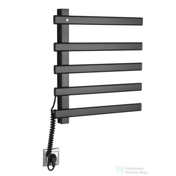   Sapho ELCOR elektromos törölközőszárító radiátor, 480x520x50mm, 85W, matt fekete (EB530)