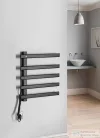 Sapho ELCOR elektromos törölközőszárító radiátor, 480x520x50mm, 85W, matt fekete (EB530)