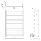 Sapho ELIAS elektromos törölközőszárító radiátor, 490x730x110mm, 105W, matt fehér (EB540)