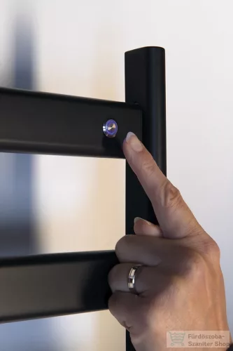 Sapho ELIAS elektromos törölközőszárító radiátor, 490x730x110mm, 105W, matt fekete (EB550)