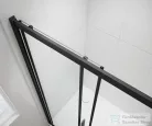 Sapho POLYSAN EASY LINE BLACK tolóajtó, 1300mm, matt fekete profil/transzparent üveg (EL1315B)