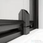 Sapho POLYSAN EASY LINE BLACK nyílóajtó fix résszel, 760-900mm, matt fekete profil/BRICK üveg (EL1638B)