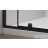 Sapho POLYSAN EASY LINE BLACK nyílóajtó fix résszel, 760-900mm, matt fekete profil/BRICK üveg (EL1638B)