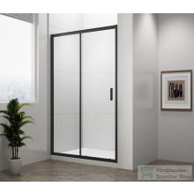   Sapho POLYSAN EASY LINE BLACK tolóajtó, 1600mm, matt fekete profil/transzparent üveg (EL1815B)