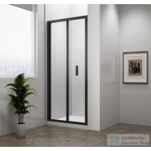   Sapho POLYSAN EASY LINE BLACK harmónikaajtó, 800mm, matt fekete profil/transzparent üveg (EL1980B)