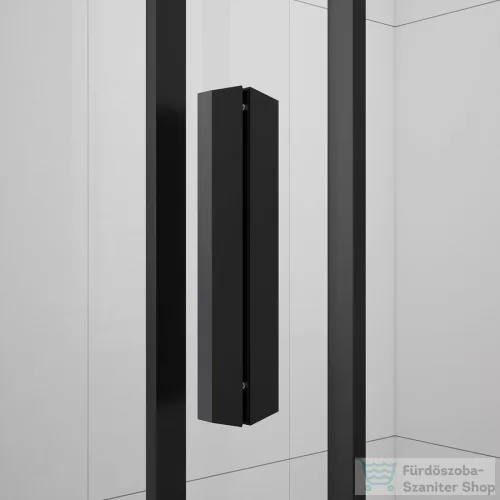 Sapho POLYSAN EASY LINE BLACK harmónikaajtó, 800mm, matt fekete profil/transzparent üveg (EL1980B)