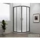 Sapho POLYSAN EASY LINE BLACK íves zuhanykabin, 800x800mm, matt fekete profil/transzparent üveg (EL2515B)