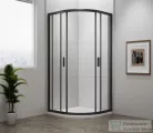 Sapho POLYSAN EASY LINE BLACK íves zuhanykabin, 900x900mm, matt fekete profil/transzparent üveg (EL2615B)