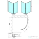 Sapho POLYSAN EASY LINE BLACK íves zuhanykabin, 1200x900mm, matt fekete profil/transzparent üveg (EL2715B)