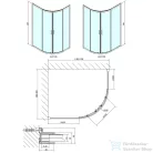Sapho POLYSAN EASY LINE íves zuhanykabin 1200x900mm, transzparent EL2715