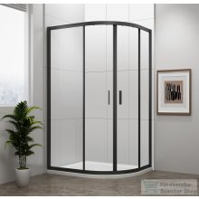   Sapho POLYSAN EASY LINE BLACK íves zuhanykabin, 1000x800mm, matt fekete profil/transzparent üveg (EL2915B)