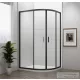 Sapho POLYSAN EASY LINE BLACK íves zuhanykabin, 1000x800mm, matt fekete profil/transzparent üveg (EL2915B)