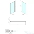 Sapho POLYSAN EASY LINE oldalfal, 700mm, BRICK üveg (EL3138)