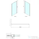 Sapho POLYSAN EASY LINE oldalfal 800mm, transzparent üveg EL3215