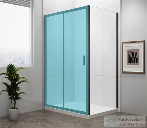 Sapho POLYSAN EASY LINE BLACK oldalfal, 900mm, matt fekete profil/transzparent üveg (EL3315B)