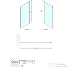 Sapho POLYSAN EASY LINE oldalfal 900mm, transzparent üveg EL3315