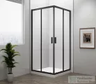Sapho POLYSAN EASY LINE BLACK szögletes zuhanykabin, 900x900mm, matt fekete profil/transzparent üveg (EL5115B)