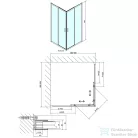 Sapho POLYSAN EASY LINE szögletes zuhanykabin 900x900mm, transzparent üveg EL5115