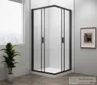 Sapho POLYSAN EASY LINE BLACK szögletes zuhanykabin, 800x800mm, matt fekete profil/transzparent üveg (EL5215B)