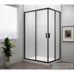   Sapho POLYSAN EASY LINE BLACK szögletes zuhanykabin, 900x800mm, matt fekete profil/transzparent üveg (EL5315B)