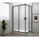 Sapho POLYSAN EASY LINE BLACK szögletes zuhanykabin, 900x800mm, matt fekete profil/transzparent üveg (EL5315B)