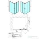 Sapho POLYSAN EASY LINE BLACK szögletes zuhanykabin, 900x800mm, matt fekete profil/transzparent üveg (EL5315B)