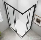 Sapho POLYSAN EASY LINE BLACK szögletes zuhanykabin, 900x800mm, matt fekete profil/transzparent üveg (EL5315B)
