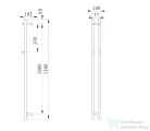 Sapho PAPINADO elektromos törölköző szárító radiátor, 109x1200mm, 40W, matt réz ER740PG
