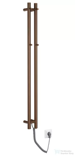 Sapho PAPINADO elektromos törölköző szárító radiátor, 109x1200mm, 40W, matt réz ER740PG