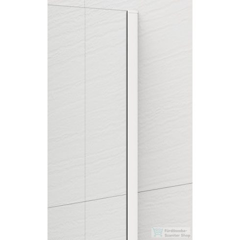 Sapho ESCA WHITE MATT Walk-in zuhanyfal, falra szerelhető, transzparent üveg, 1000mm (ES1010-03)