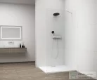Sapho ESCA WHITE MATT Walk-in zuhanyfal, falra szerelhető, transzparent üveg, 900mm (ES1090-03)