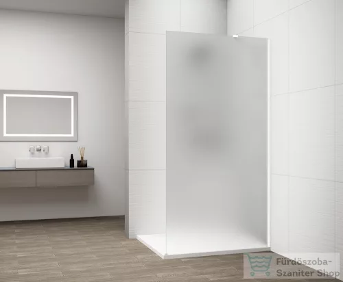 Sapho ESCA WHITE MATT Walk-in zuhanyfal, falra szerelhető, matt üveg, 1500mm (ES1115-03)