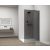 Sapho ESCA BLACK MATT Walk-in zuhanyfal, falra szerelhető, füst üveg, 1100mm (ES1211-02)