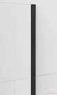 Sapho ESCA BLACK MATT Walk-in zuhanyfal, falra szerelhető, füst üveg, 1200mm (ES1212-02)