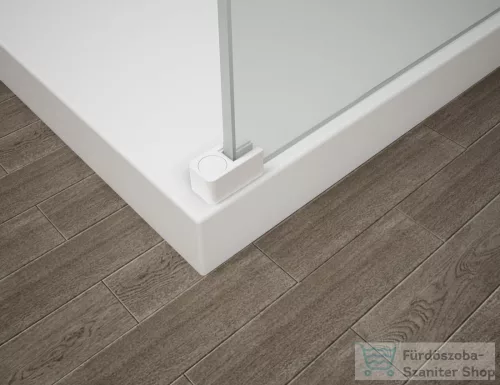 Sapho ESCA WHITE MATT Walk-in zuhanyfal, falra szerelhető, füst üveg, 1300mm (ES1213-03)