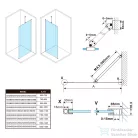 Sapho POLYSAN ESCA Walk-in zuhanyfal, füst üveg, 800x2100mm  (ES1280)