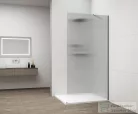 Sapho ESCA CHROME Walk-in zuhanyfal, falra szerelhető, flutes üveg, 1500 mm (ES1315-01)