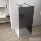 Sapho POLYSAN ESCA BLACK MATT Walk-in zuhanyfal, szabadonálló, füst üveg, 1000mm (ES1410-06)