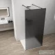 Sapho POLYSAN ESCA BLACK MATT Walk-in zuhanyfal, szabadonálló, füst üveg, 1000mm (ES1410-06)