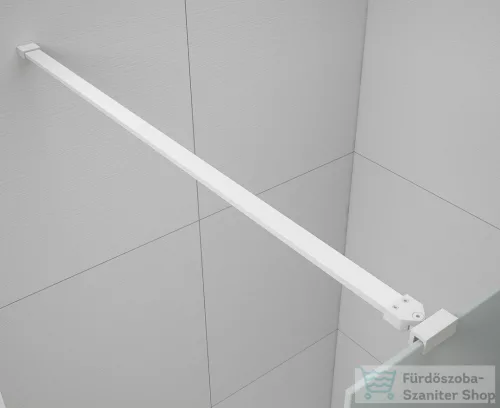 Sapho POLYSAN ESCA WHITE MATT Walk-in zuhanyfal, szabadonálló, füst üveg, 1000mm (ES1410-07)