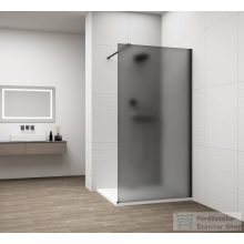   Sapho POLYSAN ESCA BLACK MATT Walk-in zuhanyfal, falra szerelhető, matt füst üveg, 1100mm (ES1411-02)