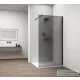 Sapho POLYSAN ESCA BLACK MATT Walk-in zuhanyfal, falra szerelhető, matt füst üveg, 1200mm (ES1412-02)